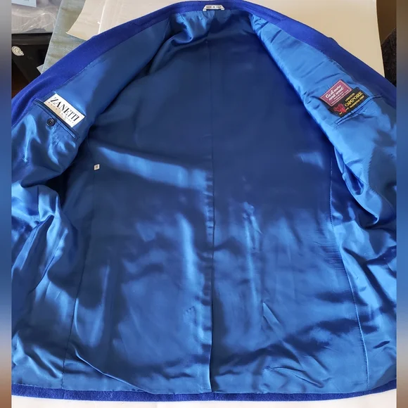Men's Blue Blazer by Zanetti - Picture 5 of 16